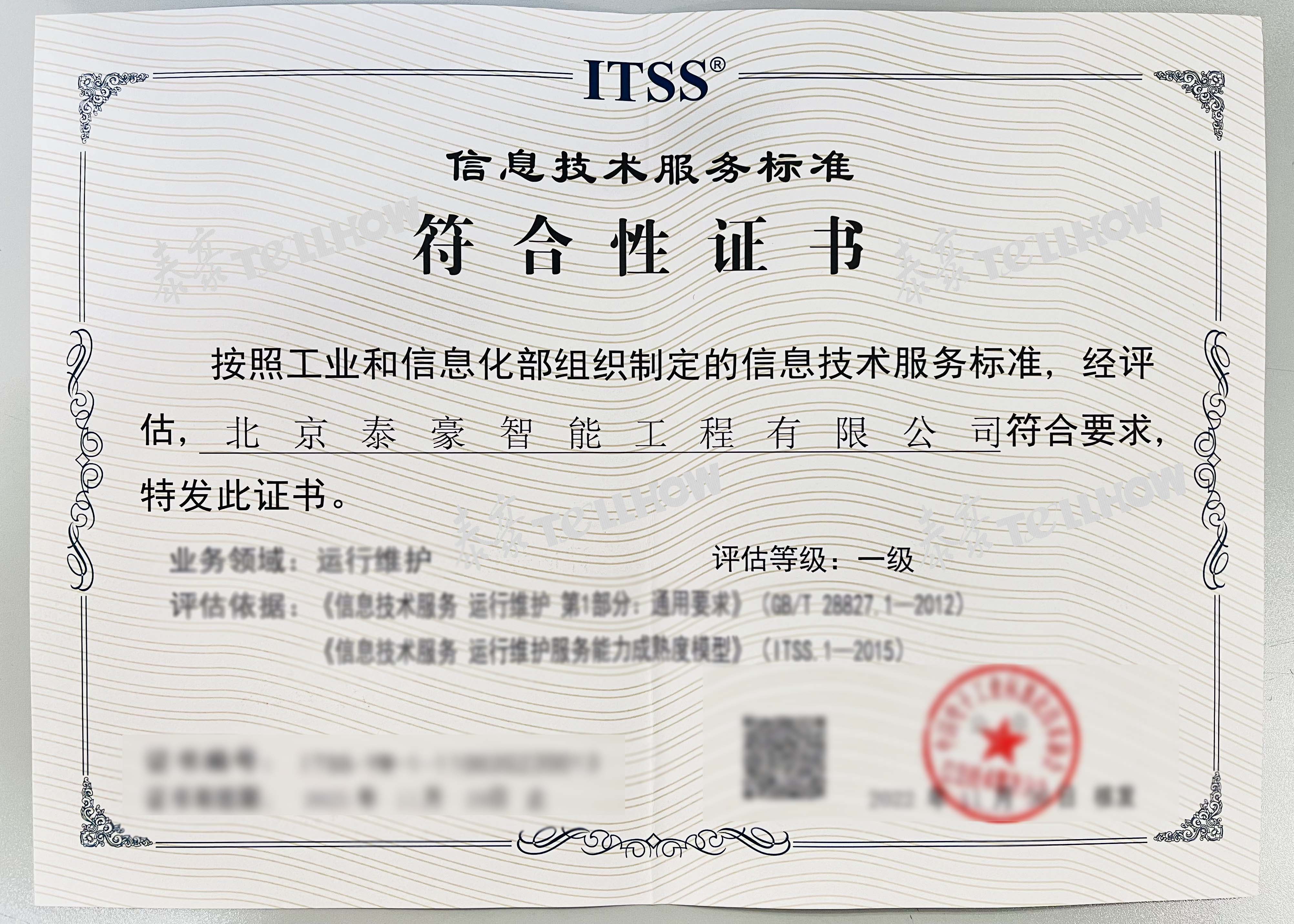 ITSS運維服務(wù)能力成熟度符合性評估壹級 水印版本 模糊處理.jpg